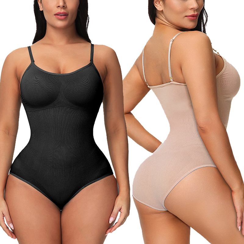 Seamless Underwear Women - アイシャン 1ピース ソリッドシームレスシェイピングボディスーツ お腹コントロール ヒップアップ スリムボディシェイパー