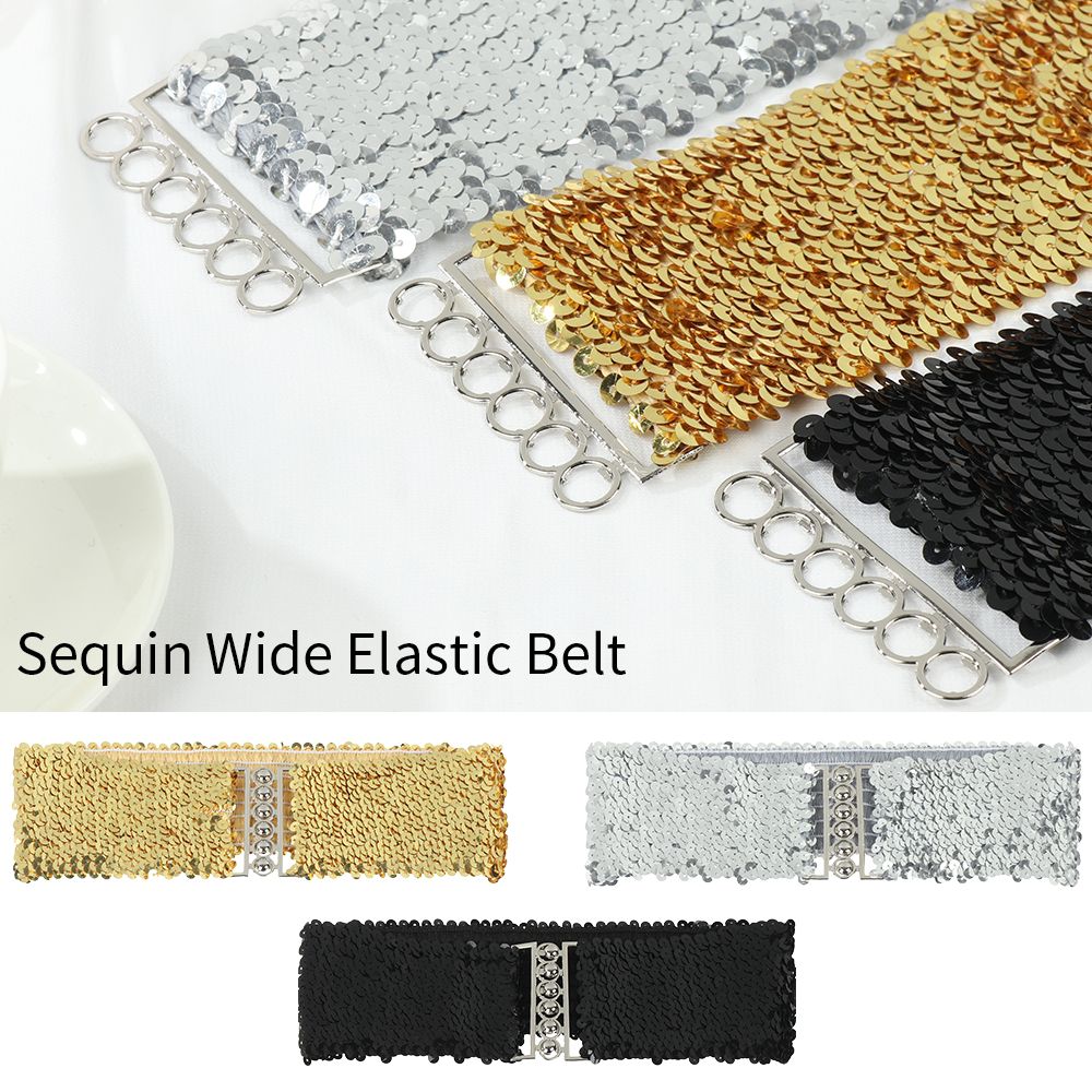 ファッションシンチストレッチスパンコールワイド弾性ベルトベリ - Corset Waist Cinch のレビューと価格