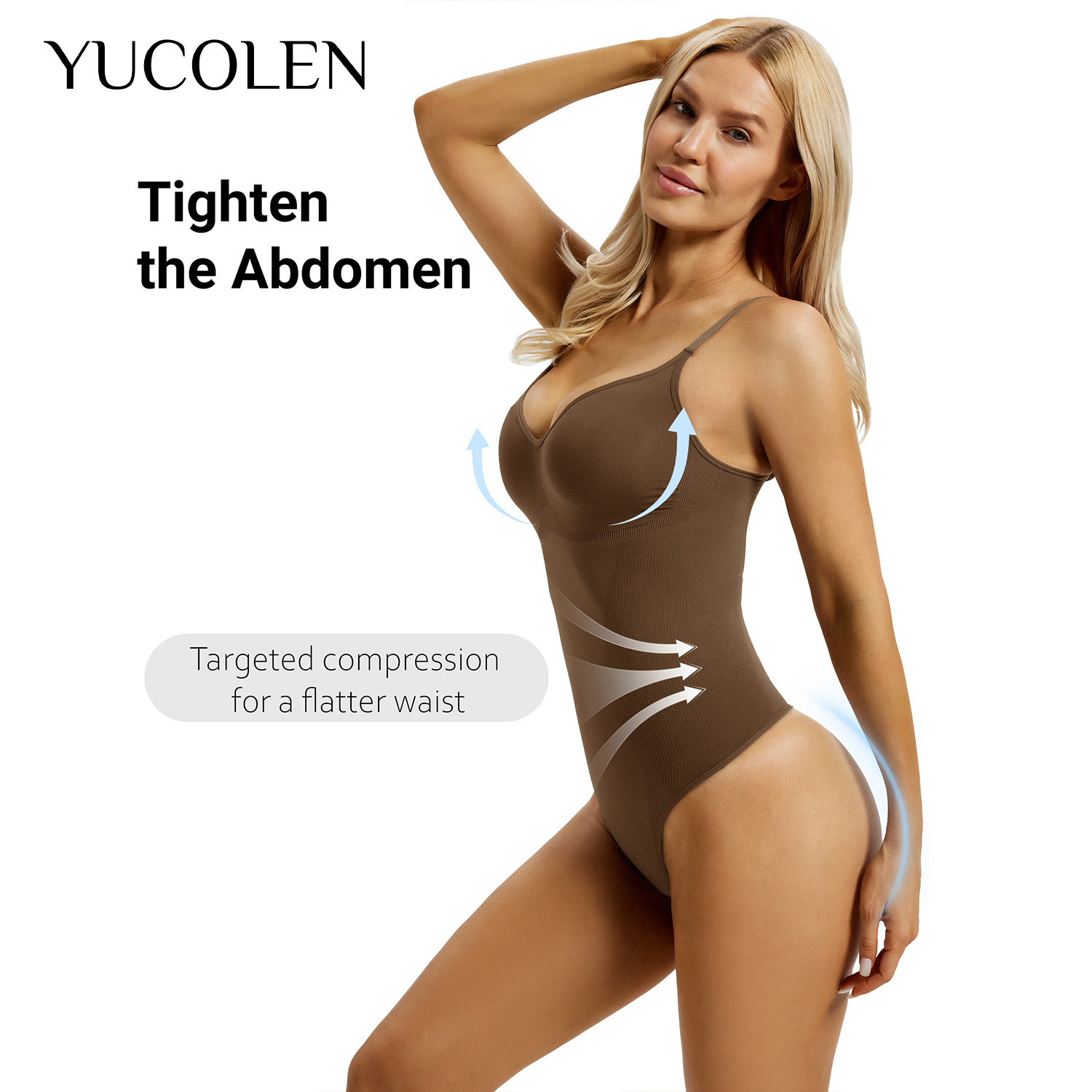 YUCOLEN 女性用 U ネック Tバック ボディスーツ  - Shapewear Bodysuit Firm のレビューと価格