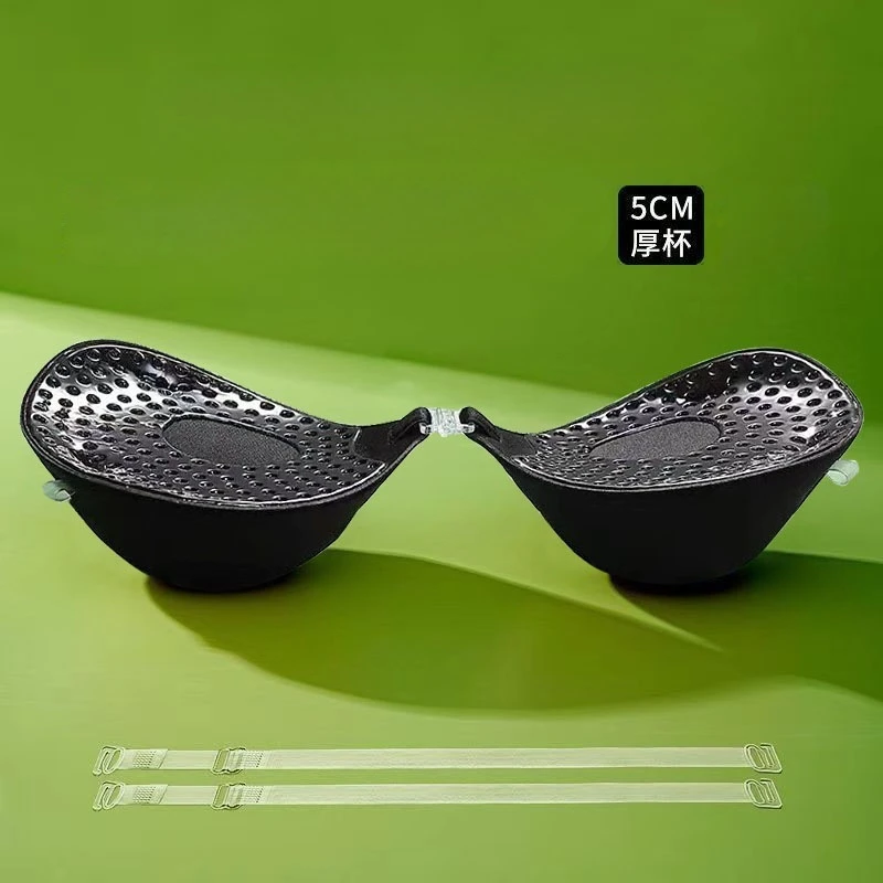 5cm厚の通気性のある粘着ブラ、シリコンニップルテープ、フロ - Push Up Bra Padded のレビューと価格
